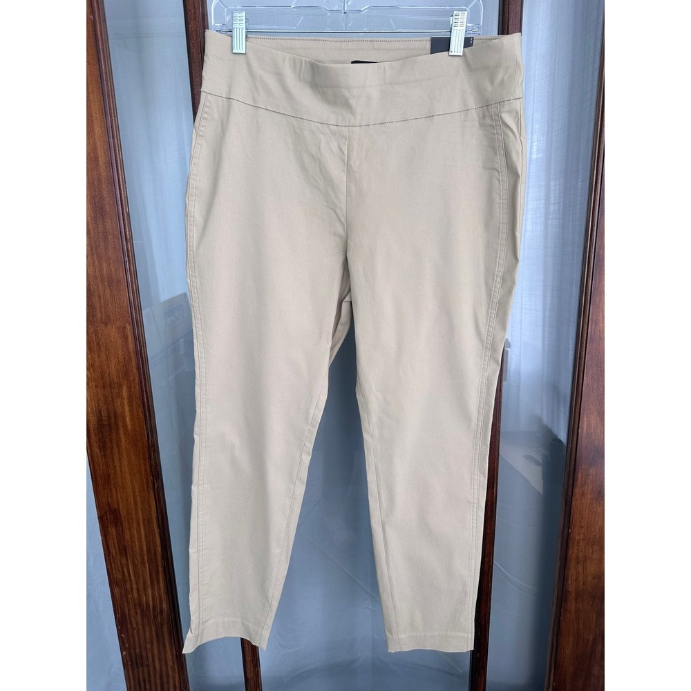 New Express Skinny Ankle High Rise Pull-On Pants Women's L Beige Pull On Pockets